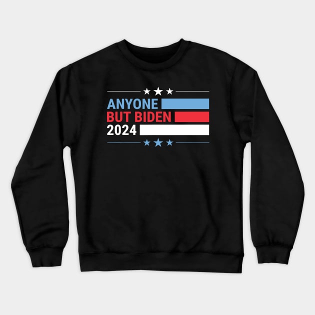 Anybody But Biden President 2024 Funny Presidential Election Crewneck Sweatshirt by LEGO